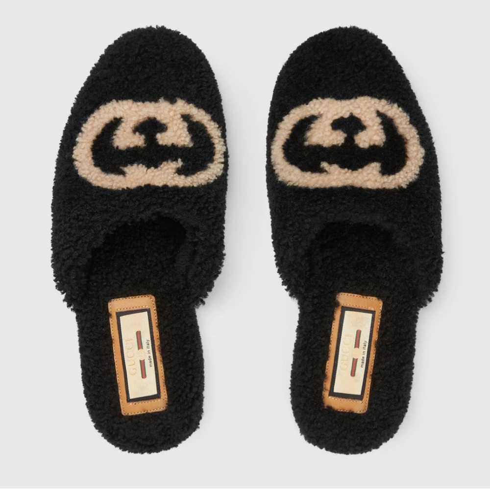 Gucci Beige Leather Sole slippers